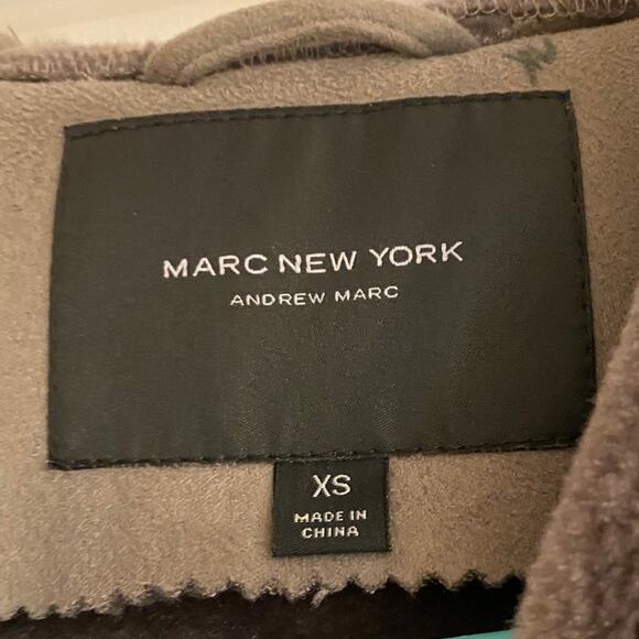 Marc NY Andrew Marc Water Resistant Hooded Grey 3/4 Length Coat. - Picture 4 of 6